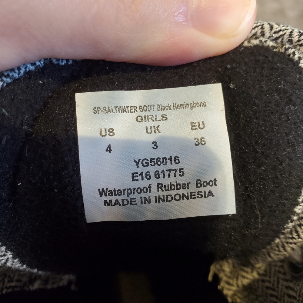 Sperry Black and Gray Kids Rain & Snow Boots - Picture 6 of 9